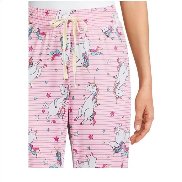 Briefly Stated Womens XL unicorn joggers - Picture 3 of 4